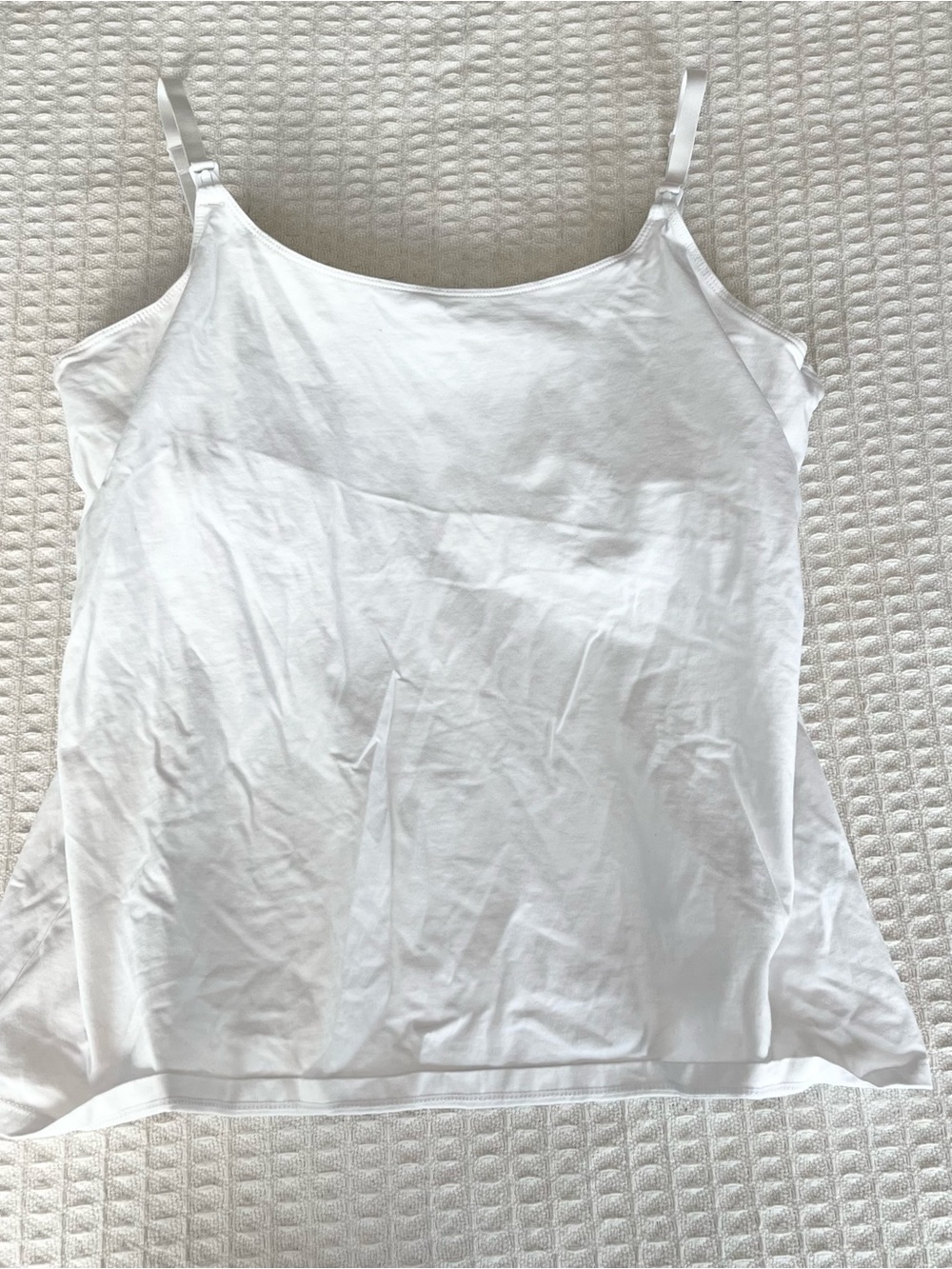 H&M Women’s White Adjustable-Strap Cami Nursing Tank Top size XL